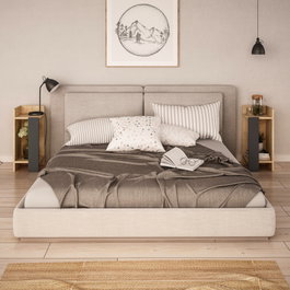 Hanah Home Elos Mesilla de Noche Roble y Antracita